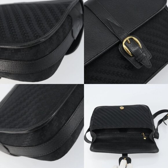 GUCCI Shoulder Bag Leather Canvas Black Gold 001 113 0613 Auth ep12275 - Picture 14 of 14